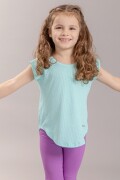 Remera Deportiva para Niñas. VERDE AGUA