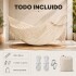 Hamaca Paraguaya Silla Colgante Reforzada Jardín Bolso + Acc Variante Color Blanco