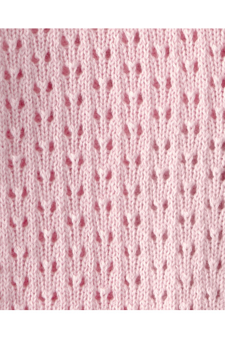 Saco de punto, calado, rosado Sin color