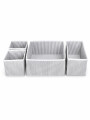 CAJA ORGANIZADORA RAYAS SET 4PCS GRIS