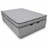 Conjunto de Sommier con Box Baúl 2 plazas capitoneado Gris Conjunto De Sommier Con Box Baúl 2 Plazas Capitoneado Gris