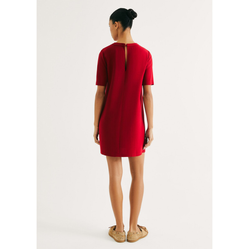 VESTIDO CURTO FEM VERMELHO MEDIO