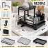 Escurridor Seca Platos Vajilla 2 Niveles Con Bandeja Drenaje Agua Cocina Imback Color Negro Escurridor Seca Platos Vajilla 2 Niveles Con Bandeja Drenaje Agua Cocina Imback Color Negro