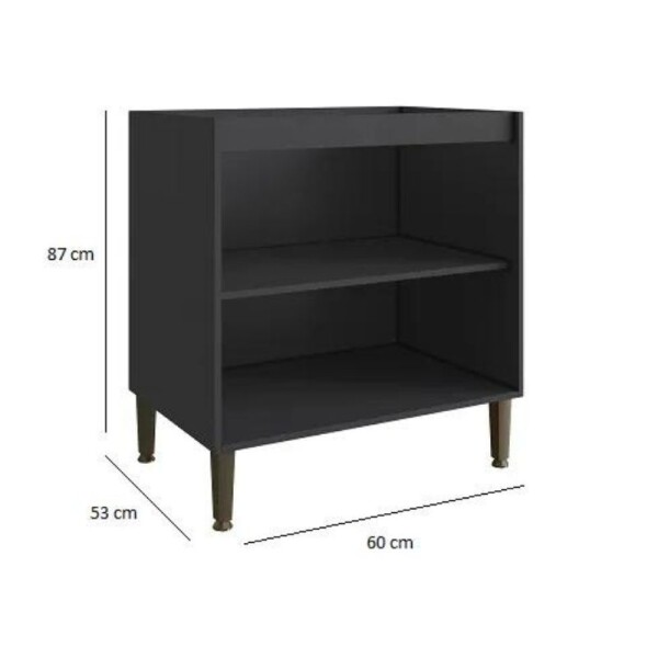 BAJO MESADA 60 CM 2 PUERTAS GRAFITO - ATENA BAJO MESADA 60 CM 2 PUERTAS GRAFITO - ATENA