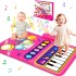 Alfombra Musical Infantil 2 en 1 Piano y Batería 80 x 55 cm Rosa