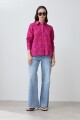 Camisa de broderie fucsia