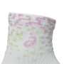 Medias Running Performance Run Sock Quarter Unisex White/hazy Lilac/glow Green