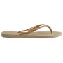 Sandalias Havaianas Slim Mujer Gris Arena/Dorado Claro