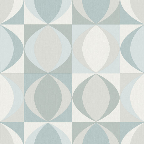 COLECCIÓN BLUEBELL - ARCHER LIGHT BLUE LINEN GEOMETRIC - N/A