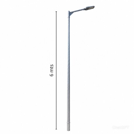 POLE6 Columna 6mt con Brazo Blanca