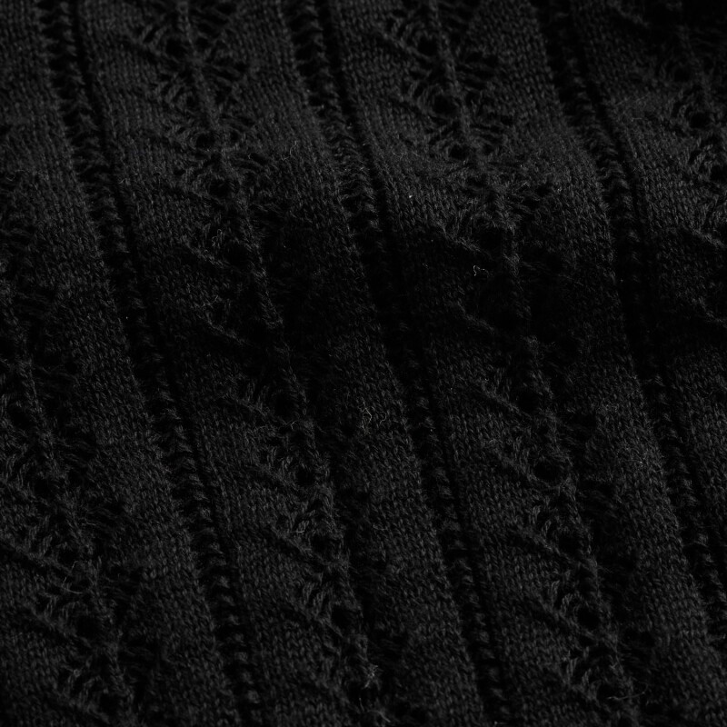 COTTON POINTELLE CARDI BLACK