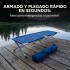 Cama Catre Plegable Camping Playa Aire Libre Aluminio 190 Cm Color Azul