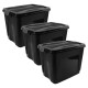 Set x3 Cajas organizadora 40lt NEGRO