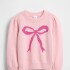 COTTON CREW SWEATER PURE PINK