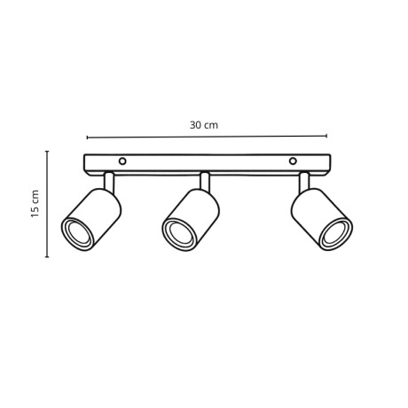 AASOL30 Luminaria de Techo Leticia Triple Blanco