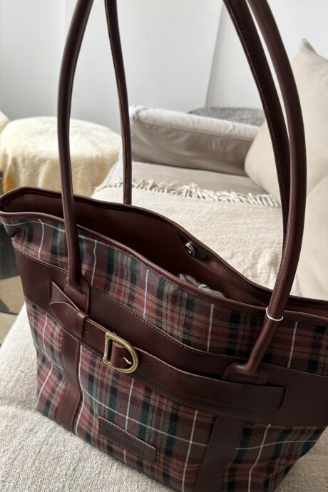 British Handbag Bordeaux / Verde