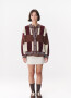 Cardigan Glory Print Bordó PRE ORDEN