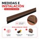 Zócalo adhesivo PVC con cepillo 100 cm MARRON