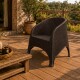 Sillón simil ratán MARRON