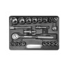 JUEGO DE TUBO, LLAVE CRIQUET METRICO 23P 3/8" GLADIATOR PRO Juego De Tubo, Llave Criquet Metrico 23p 3/8" Gladiator Pro