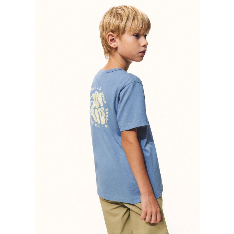 CAMISETA MM MASC AZUL MEDIO