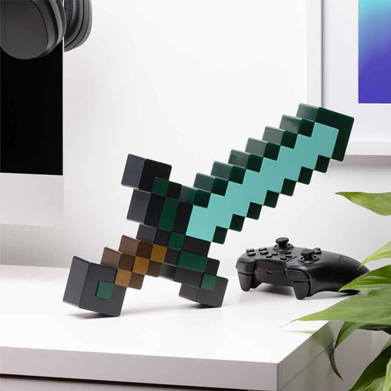 Lámpara Espada de Diamante de Minecraft Lámpara Espada de Diamante de Minecraft