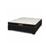 SOMMIER - DORADO 2 PLAZAS 100% ESPUMA CON BOX BAÚL