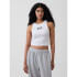 V-SL RIB 2X2 LOGO CROP TANK WHITE V2 GLOBAL