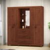 Ropero 4 Ptas 3 Caj c/Espejo Finestra Bronce Madera Maciza Ropero 4 Ptas 3 Caj c/Espejo Finestra Bronce Madera Maciza