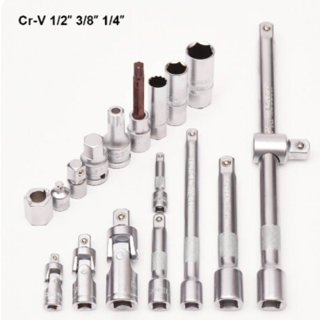 JUEGO DE DADOS DE 1/2. 3/8 Y 1/4 133 PIEZAS N/a