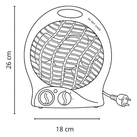 Caloventilador Calix 2000W Blanco Caloventilador Calix Frio/Calor 1000W/2000W Blanco