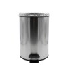 Papelera Metal 8L Plateada N/a