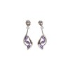 Caravana gota asimétrica - plata 925 - zirconias - CA8426 conpiedra