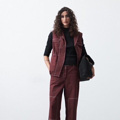 CHALECO BERTA Bordó