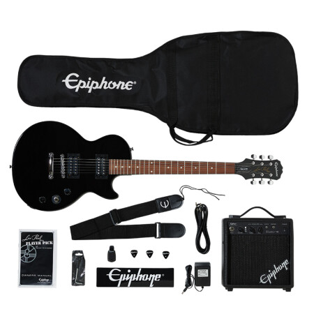 PACK GUITARRA ELECTRICA EPIPHONE LP NEGRO PACK GUITARRA ELECTRICA EPIPHONE LP NEGRO