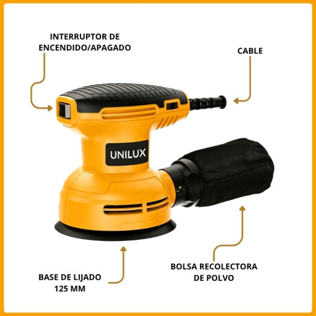Lijadora Orbital 350W 220V 125 mm Lijadora Orbital 350W 220V Ø125 mm