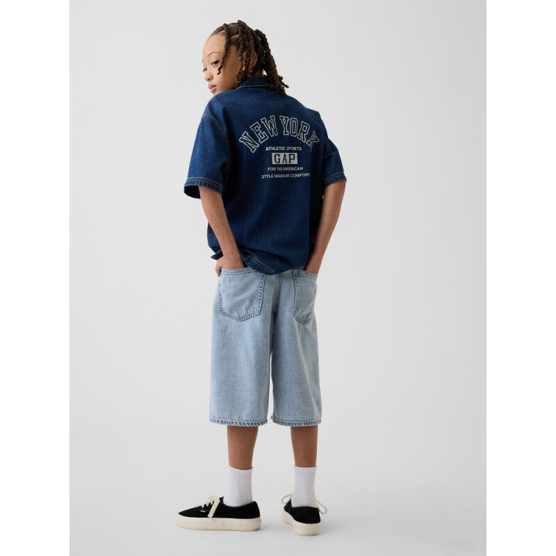 BAGGY DENIM SHORT - LIGHT WASH LIGHT WASH