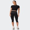 Remera Fabletics Cotton Crropped Negro