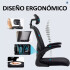 Silla De Escritorio Ergonómica Negra Con Tapizado De Malla SILLA RESPALDO ALTO 3D MESH DORY