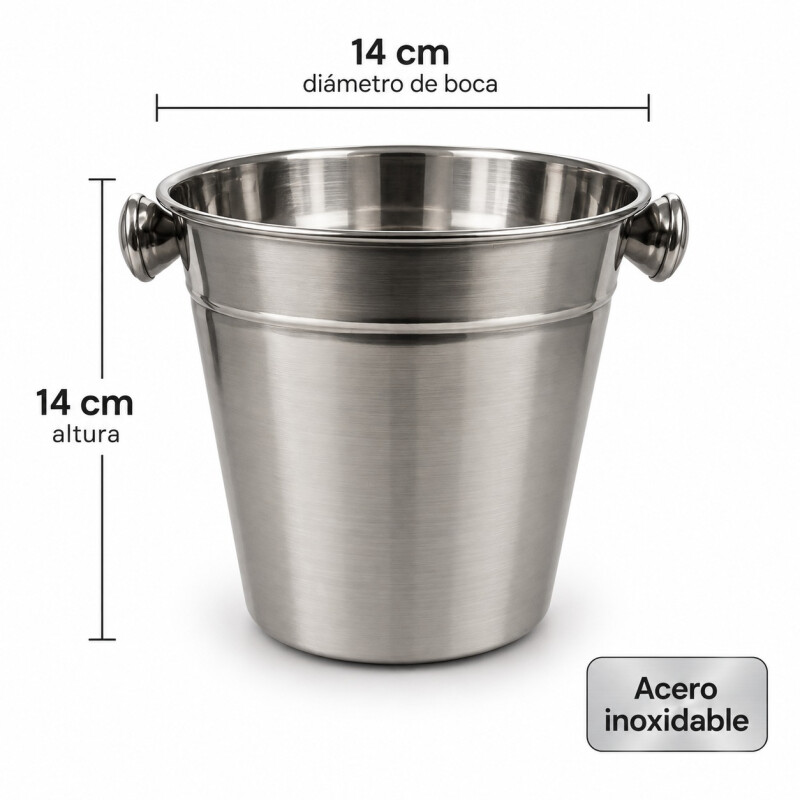 Hielera Champagnera de Acero Inoxidable 14 cm Hielera Champagnera de Acero Inoxidable 14 cm