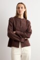 Blusa alamares chocolate