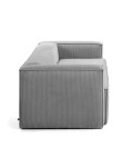 Sofá Blok 3 plazas pana gris 240 cm