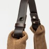 Cartera al hombro The Shopping en cuero gamuza Marron