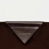 Bolso The Shopping en cuero gamuza Chocolate Niquel