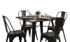 Juego de comedor 4 sillas tolix 70 Negro