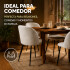 Silla de Comedor ComboHome Cali Eames Acolchada Tela Pack X4 Blanco 1