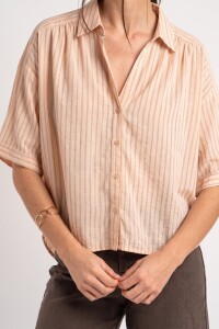 Camisa Rayada Rosa