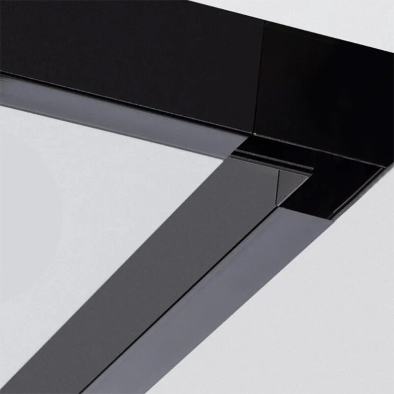Adaptador Esquinero Horizontal para Riel Magnético G2 para Adosar Esquinero Horizontal Para Riel Magnético G2 De Adosar Negro
