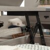 Mesa Ratona Articulada con cajones - Sauder - Linea Trestle Gris