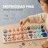 Juego Educativo de Madera con Números y Ábaco Tipo Montessori Beige